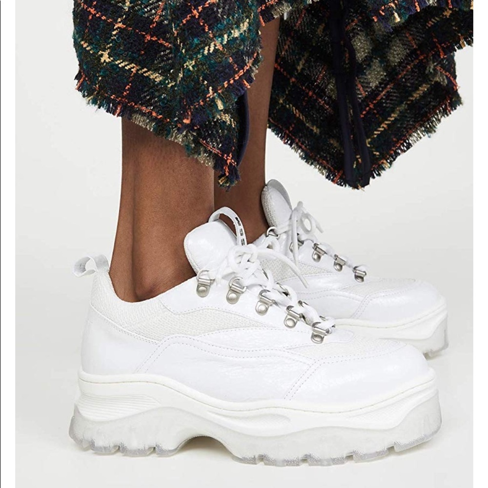 MSGM Women White Sneakers Chunky